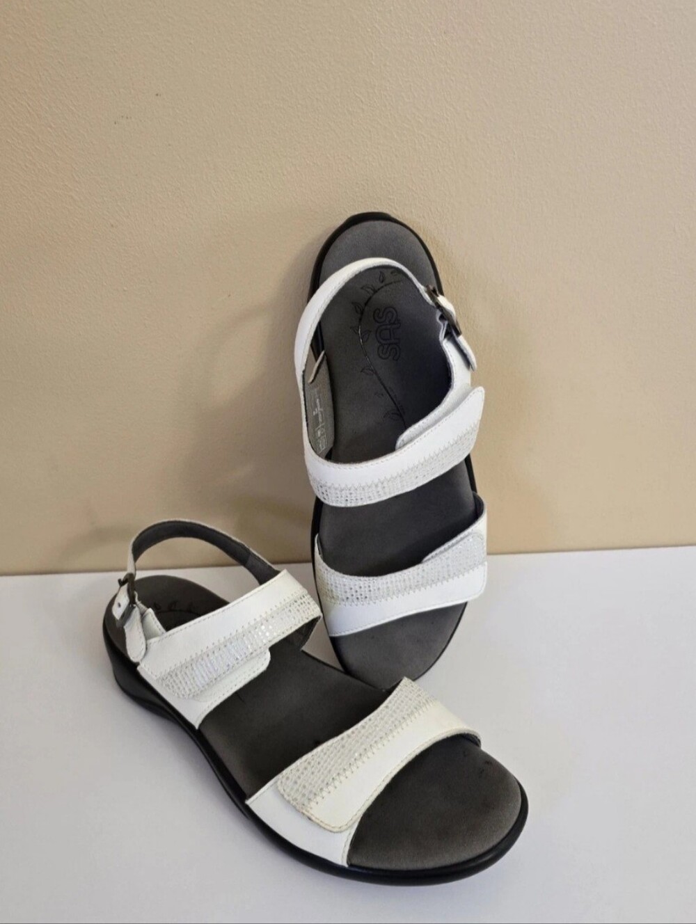 SAS Women's Shoes Nudu Comfort Sandal White Size 8M